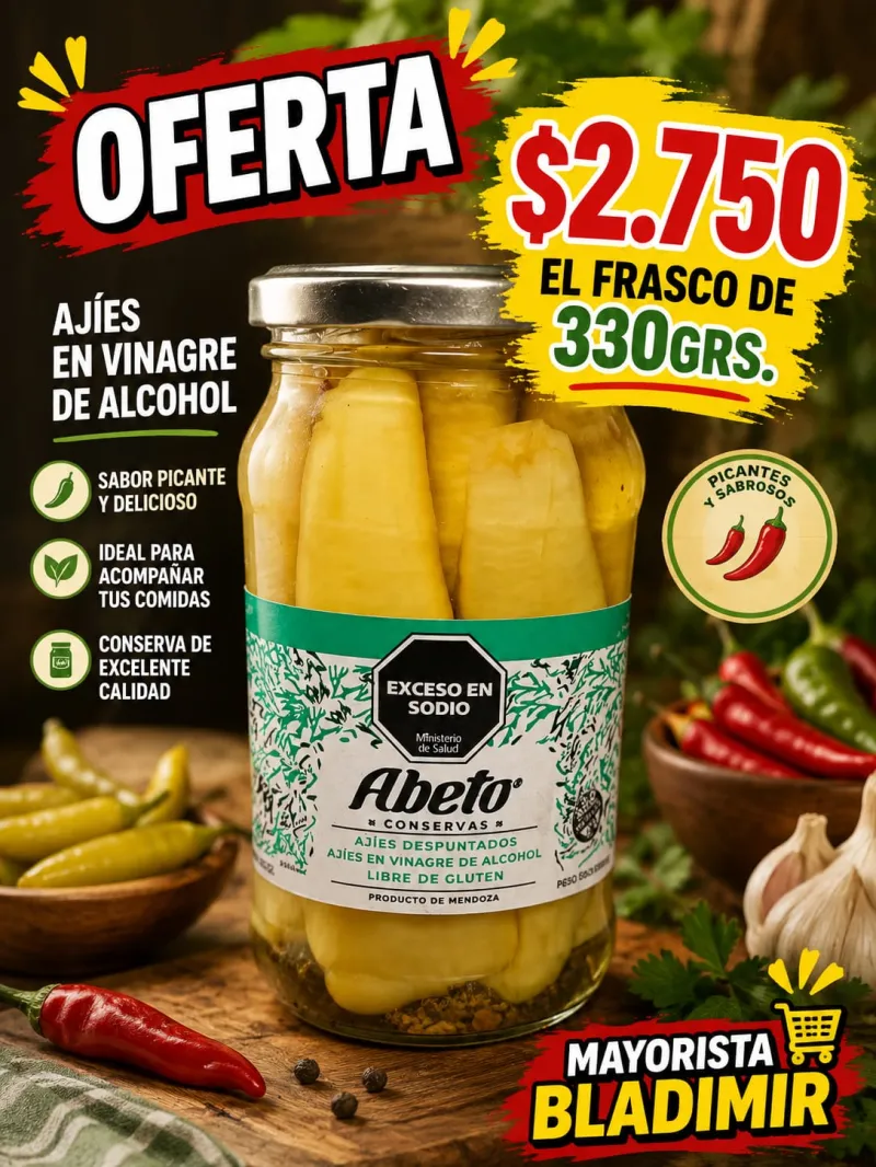Ajies en frasco