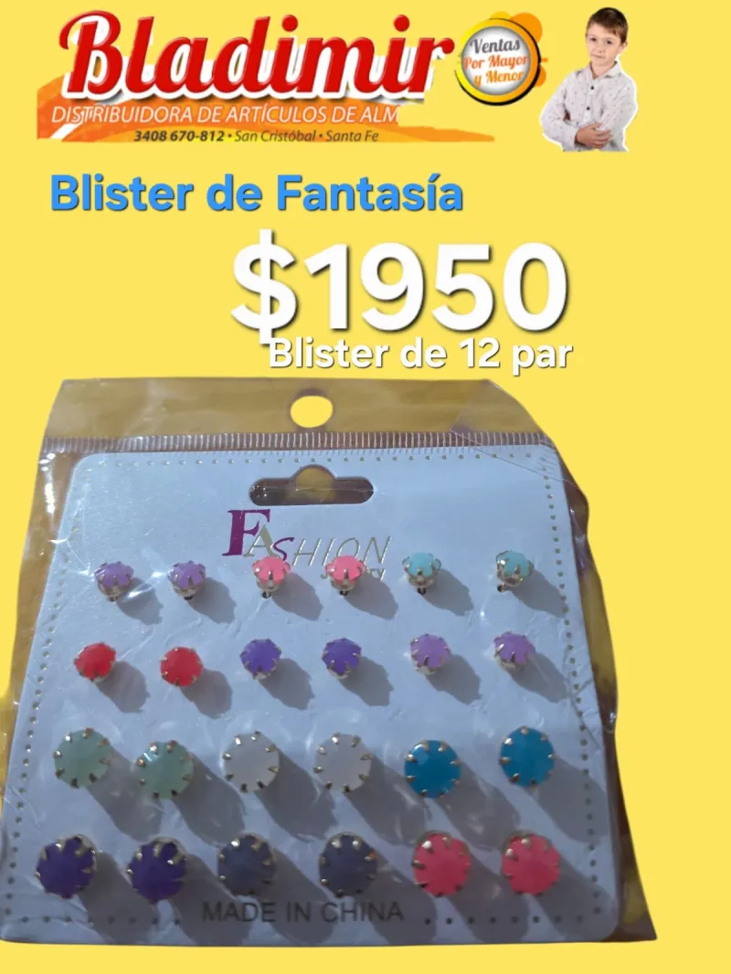 Blister Aros fantasía de color